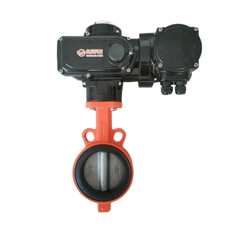 Electric wafer butterfly valve